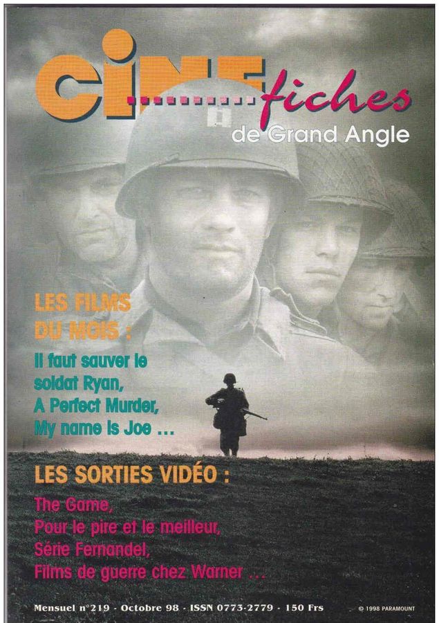 CINE-FICHES DE GRAND ANGLE | LES magazine side cover Issue 219 October 1998