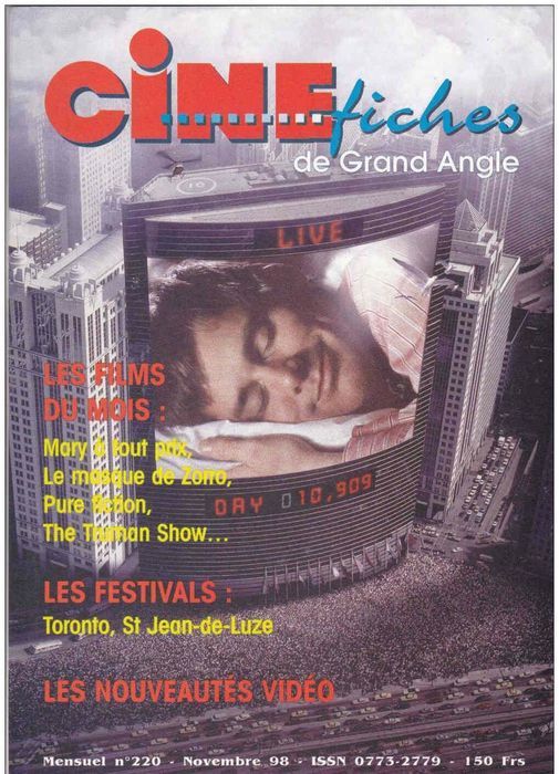 CINE-FICHES DE GRAND ANGLE | LES magazine side cover Issue 220 November 1998