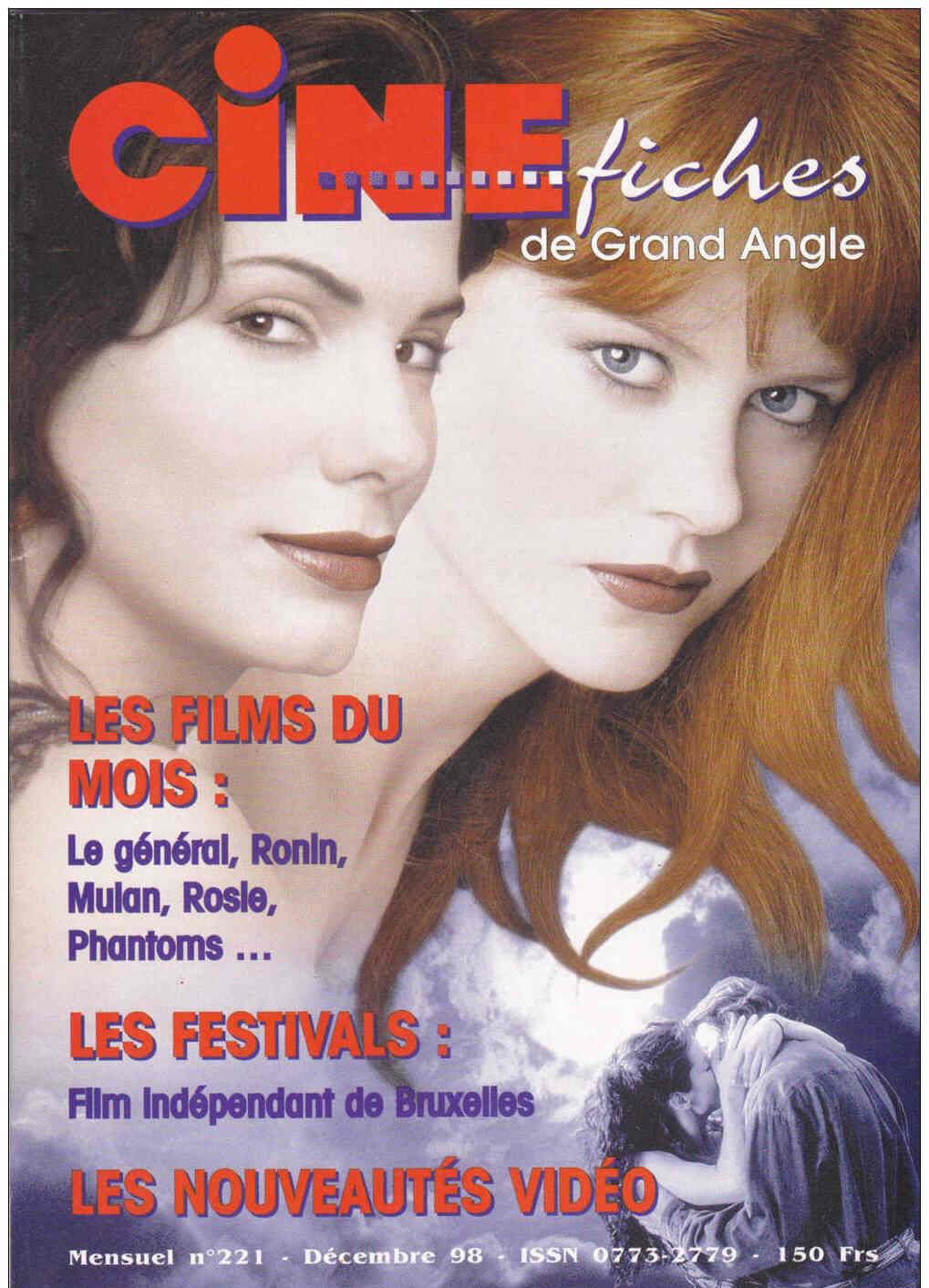 CINE-FICHES DE GRAND ANGLE | LES magazine side cover Issue 221 December 1998