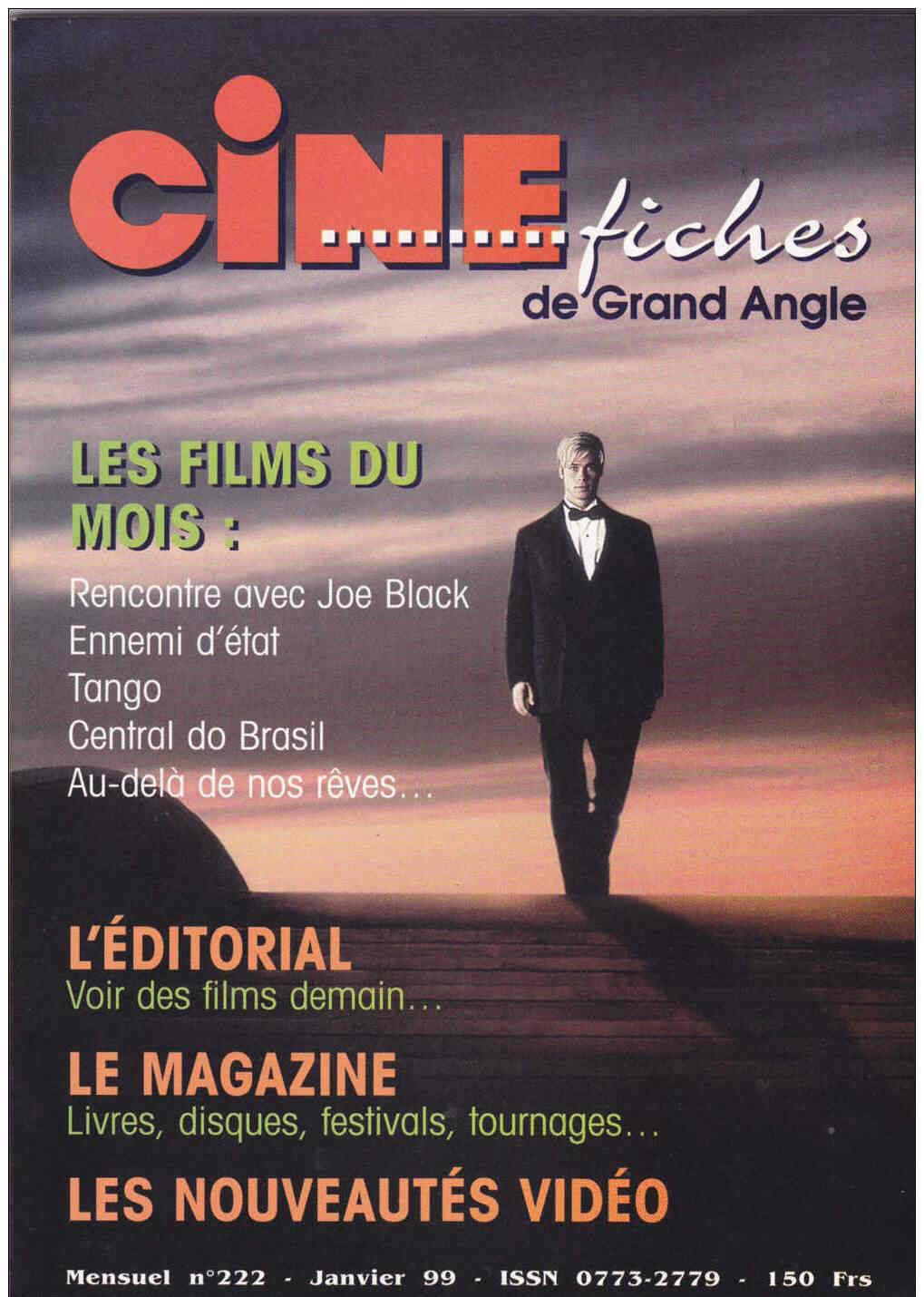 CINE-FICHES DE GRAND ANGLE | LES magazine side cover Issue 222 January 1999
