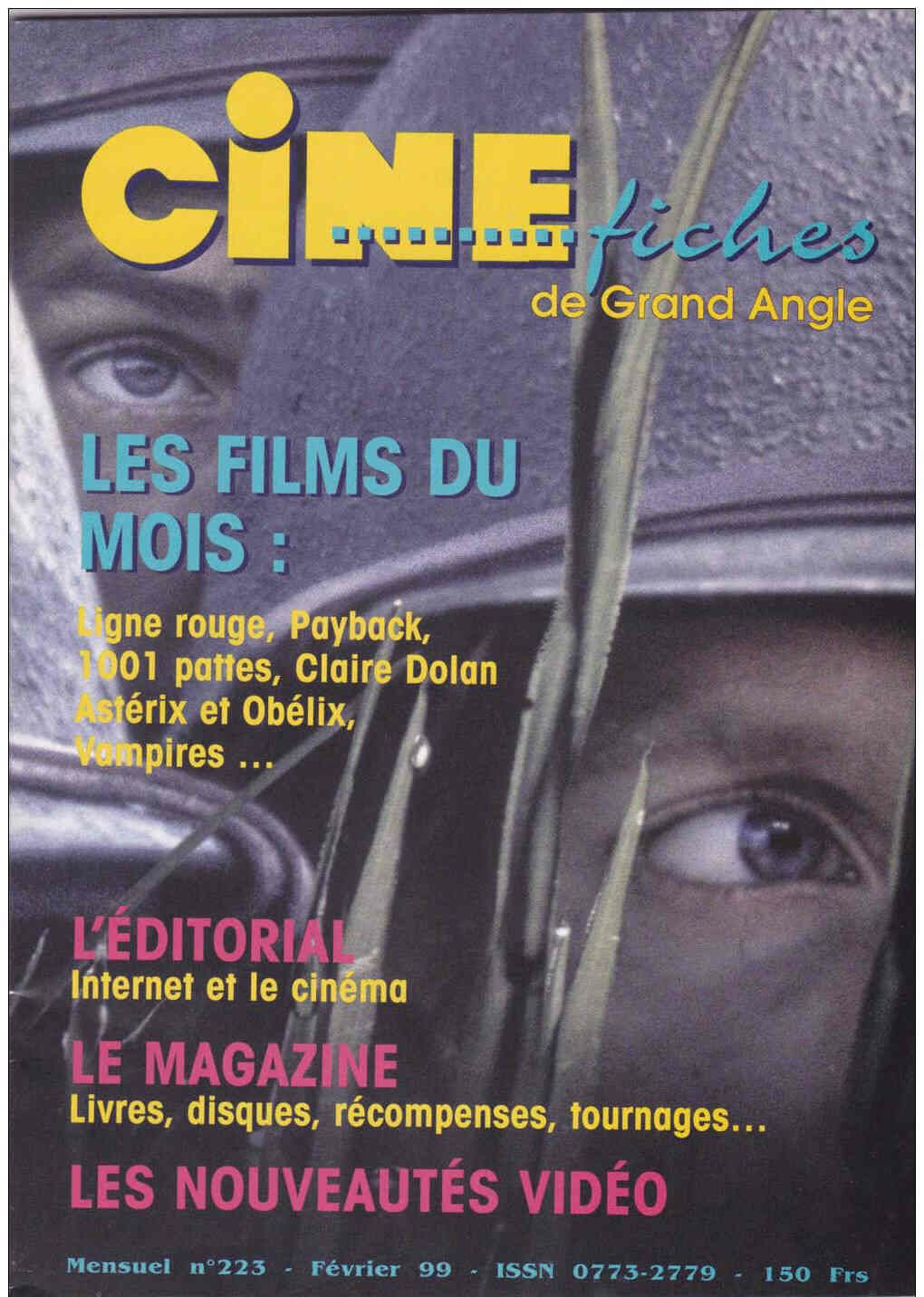 CINE-FICHES DE GRAND ANGLE | LES magazine side cover Issue 223 February 1999