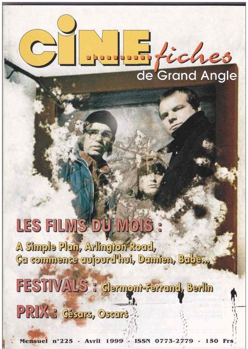 CINE-FICHES DE GRAND ANGLE | LES magazine side cover Issue 225 April 1999