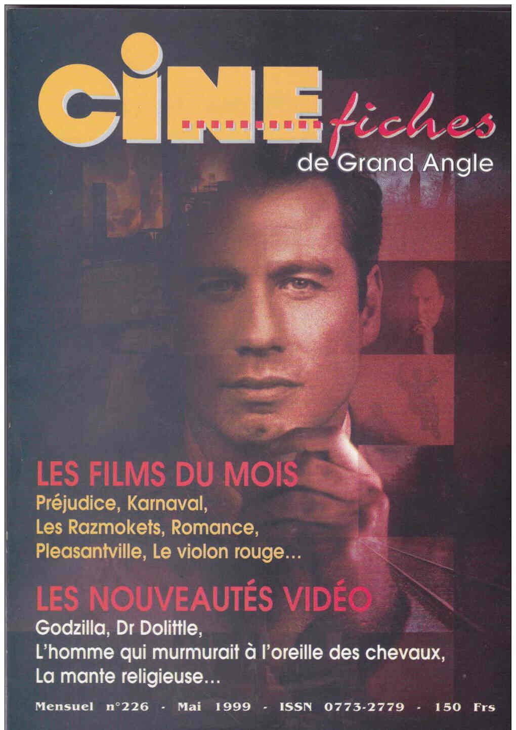 CINE-FICHES DE GRAND ANGLE | LES magazine side cover Issue 226 May 1999