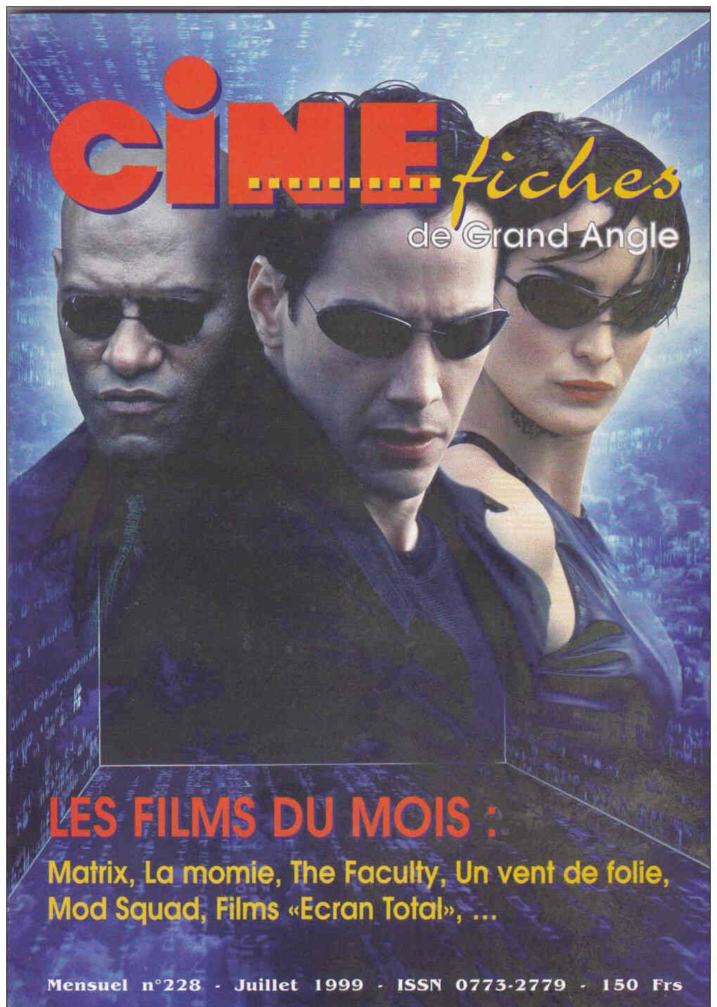 CINE-FICHES DE GRAND ANGLE | LES magazine side cover Issue 228 July 1999