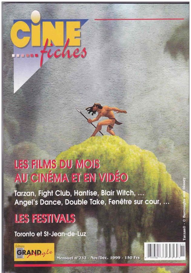CINE-FICHES DE GRAND ANGLE | LES magazine side cover Issue 232 November/December 1999