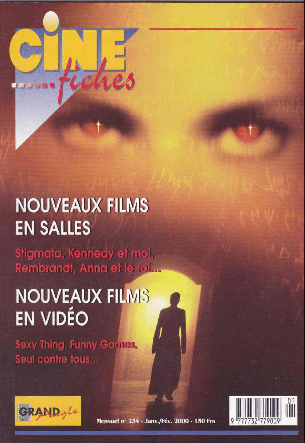 CINE-FICHES DE GRAND ANGLE | LES magazine side cover Issue 234 February 2000