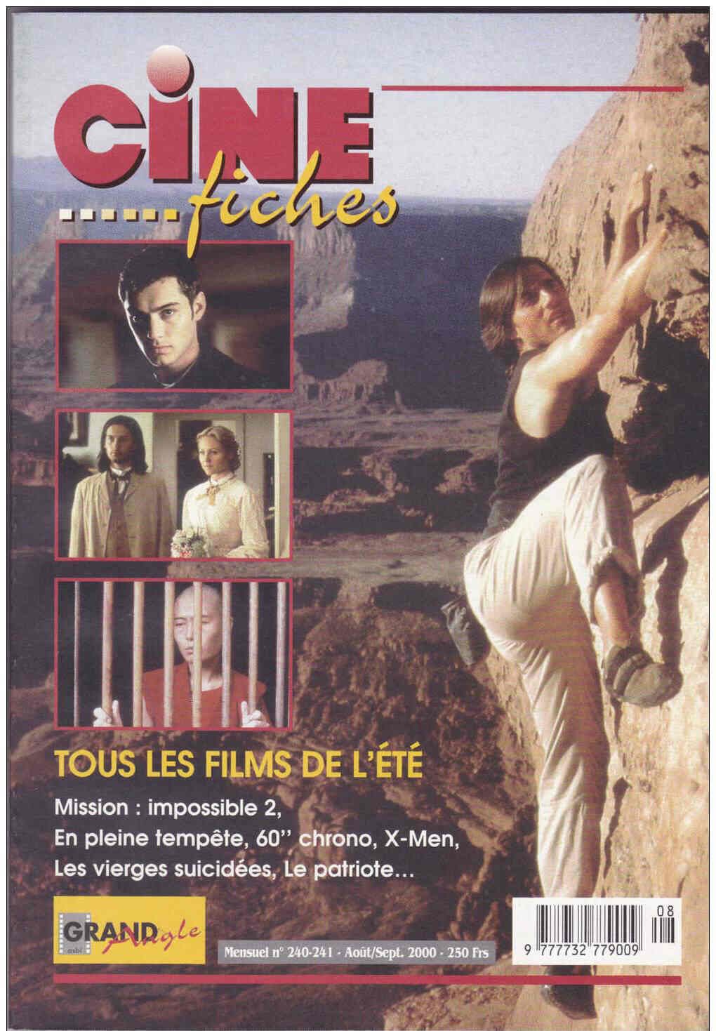 CINE-FICHES DE GRAND ANGLE | LES magazine side cover Issue 240/241 August/September 2000