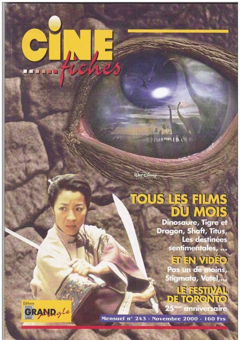 CINE-FICHES DE GRAND ANGLE | LES magazine side cover Issue 243 November 2000