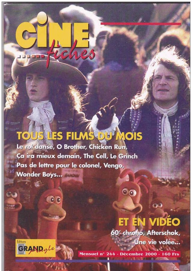 CINE-FICHES DE GRAND ANGLE | LES magazine side cover Issue 244 December 2000