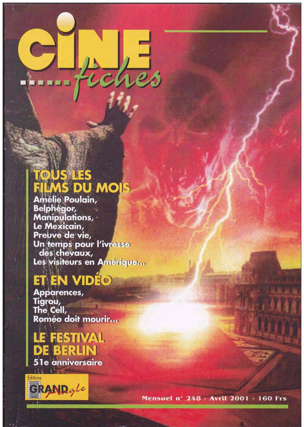 CINE-FICHES DE GRAND ANGLE | LES magazine side cover Issue 248 April 2001