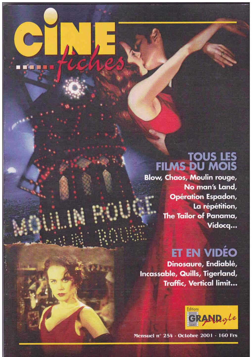 CINE-FICHES DE GRAND ANGLE | LES magazine side cover Issue 254 October 2001