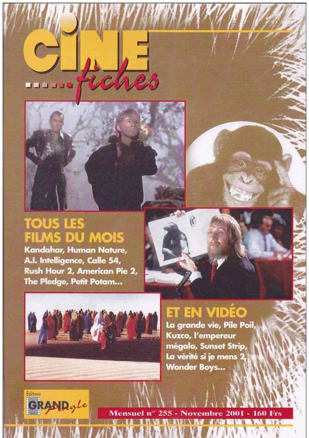CINE-FICHES DE GRAND ANGLE | LES magazine side cover Issue 255 November 2001