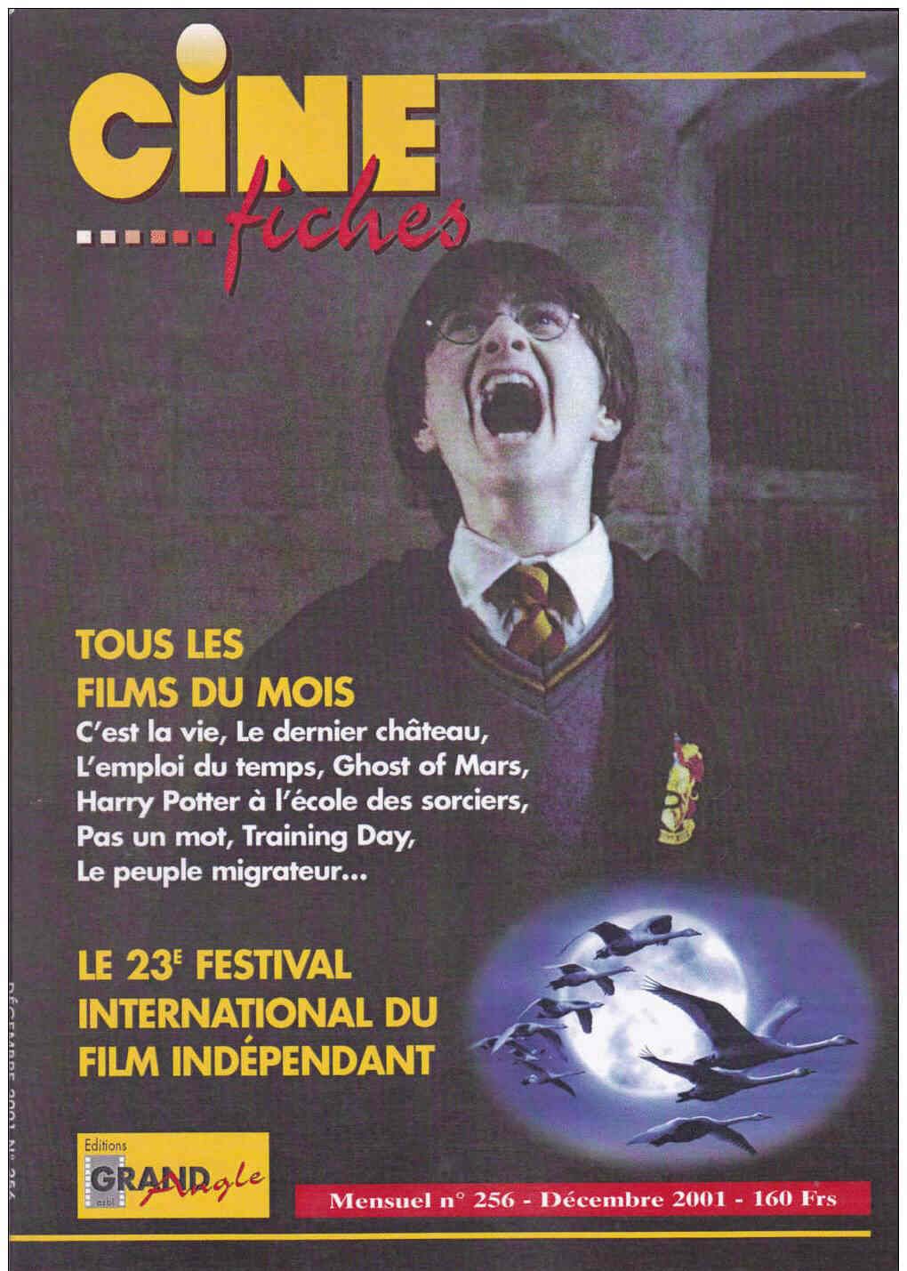 CINE-FICHES DE GRAND ANGLE | LES magazine side cover Issue 256 December 2001