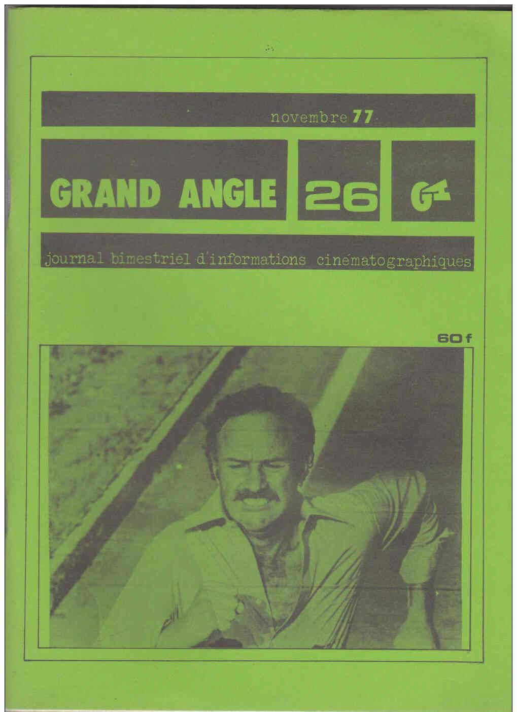 CINE-FICHES DE GRAND ANGLE | LES magazine side cover Issue 26 November 1977