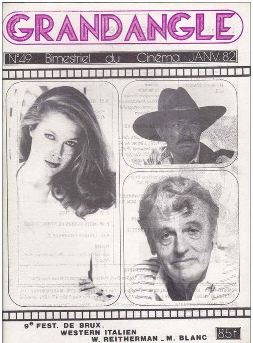CINE-FICHES DE GRAND ANGLE | LES magazine side cover Issue 49 January 1982
