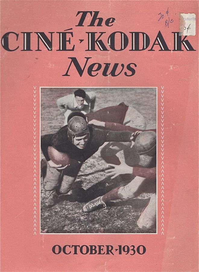 CINE-KODAK NEWS magazine side cover October 1930