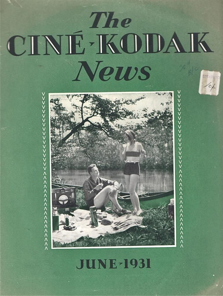 CINE-KODAK NEWS magazine side cover June 1931