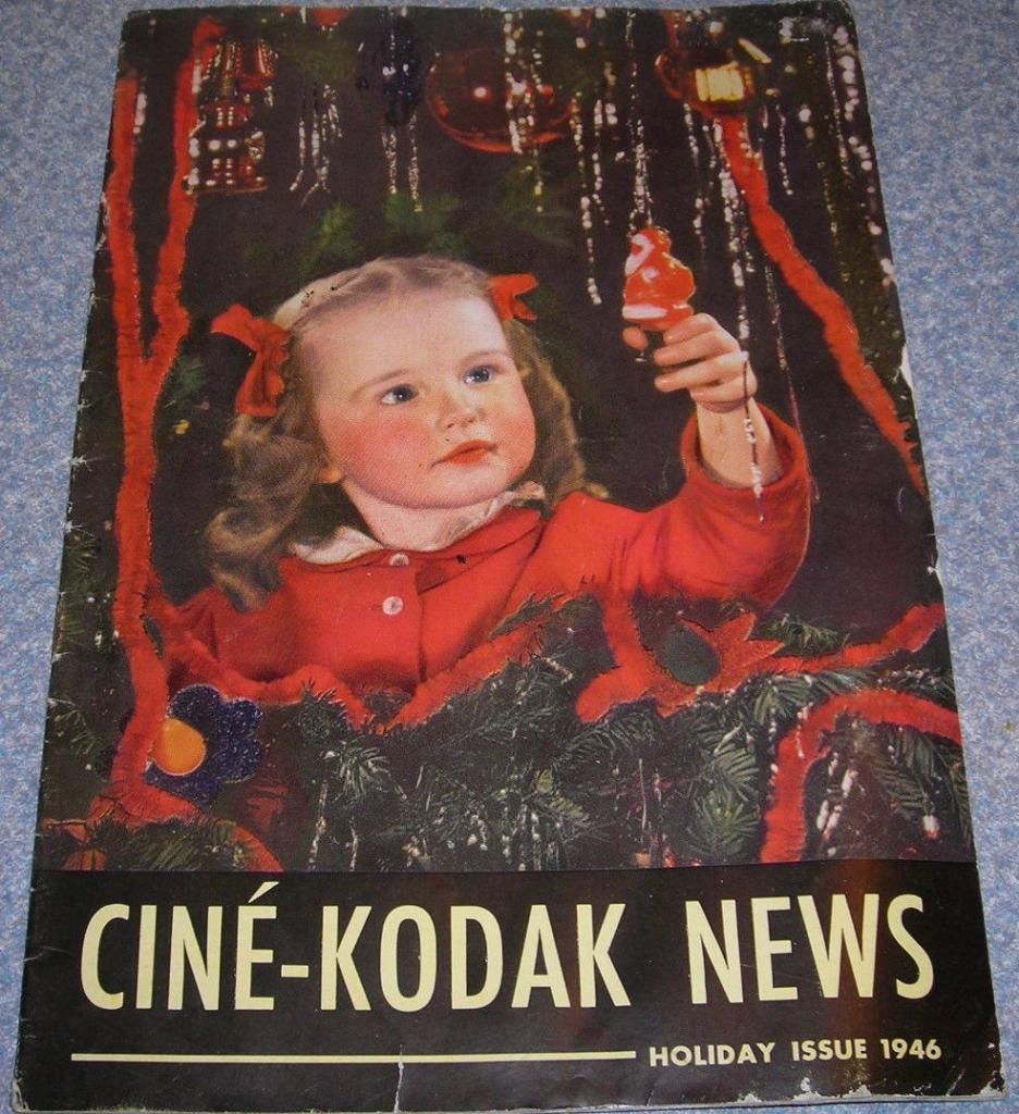 CINE-KODAK NEWS magazine side cover Christmas 1946