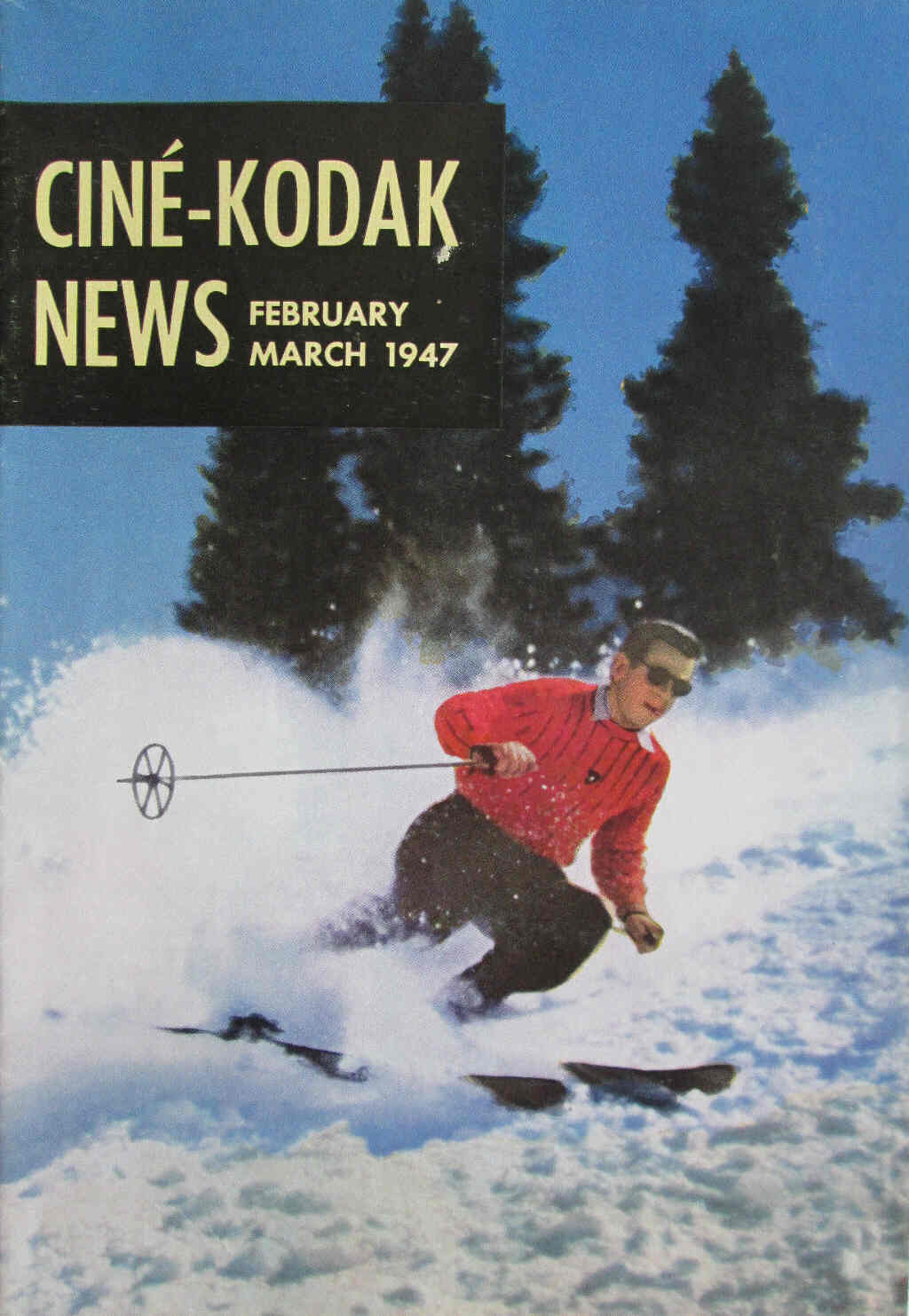 CINE-KODAK NEWS magazine side cover February-March 1947