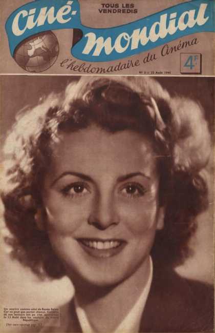 CINE-MONDIAL magazine side cover Issue 3 22 August 1941