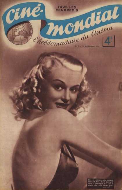 CINE-MONDIAL magazine side cover Issue 7 19 September 1941