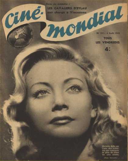 CINE-MONDIAL magazine side cover Issue 101 6 August 1943
