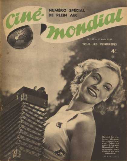 CINE-MONDIAL magazine side cover Issue 102 13 August 1943