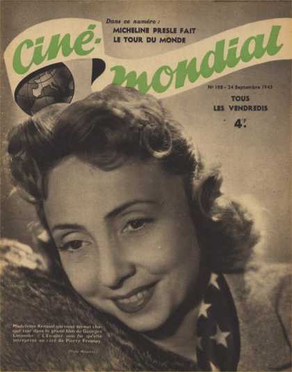 CINE-MONDIAL magazine side cover Issue 108 24 September 1943