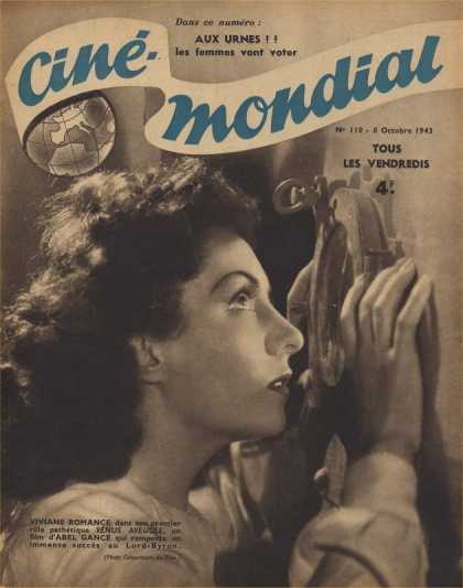 CINE-MONDIAL magazine side cover Issue 110 8 October 1943