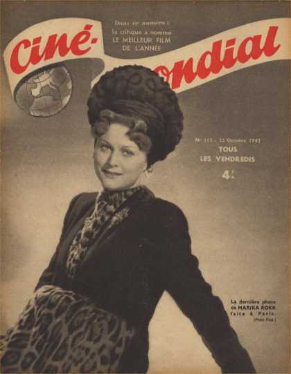 CINE-MONDIAL magazine side cover Issue 112 22 October 1943