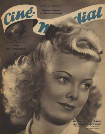 CINE-MONDIAL magazine side cover Issue 122 7 January 1944