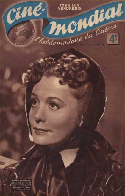 CINE-MONDIAL magazine side cover Issue 13 31 October 1941