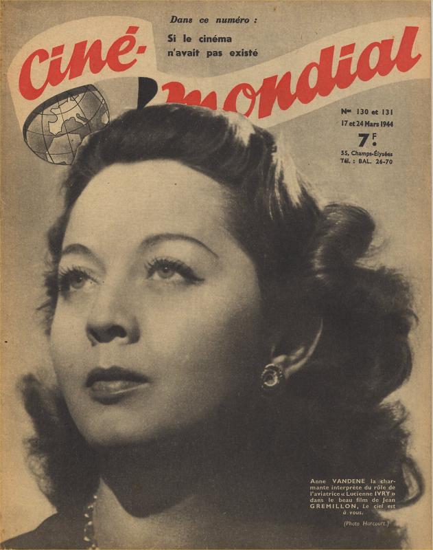 CINE-MONDIAL magazine side cover Issue 131/132 17 March 1944