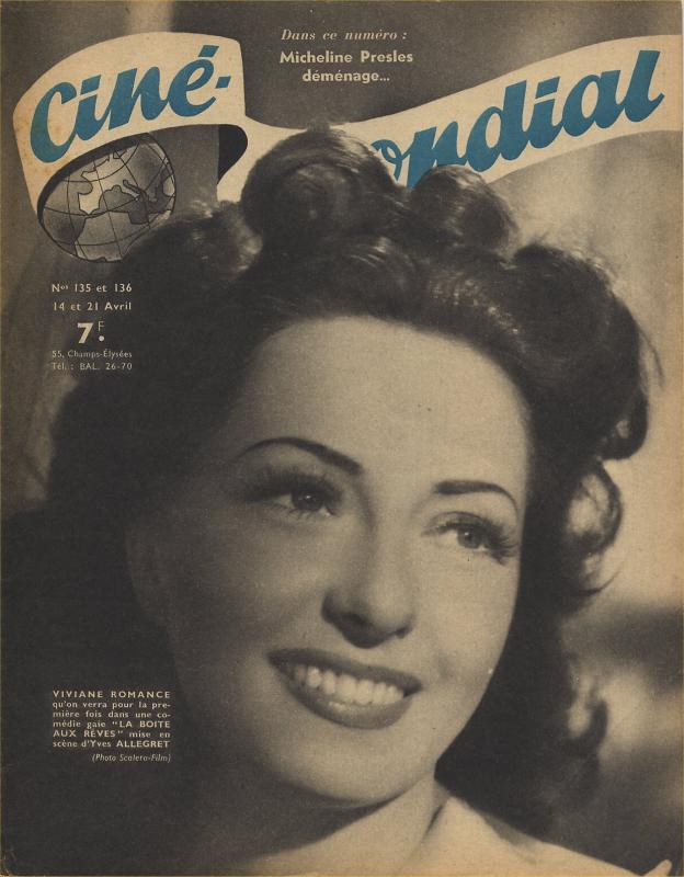 CINE-MONDIAL magazine side cover Issue 135/136 14 April 1944