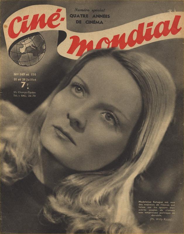 CINE-MONDIAL magazine side cover Issue 149/150 21 July 1944
