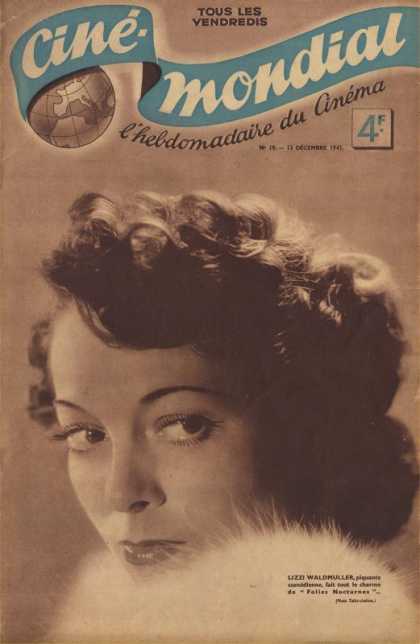 CINE-MONDIAL magazine side cover Issue 19 12 December 1941
