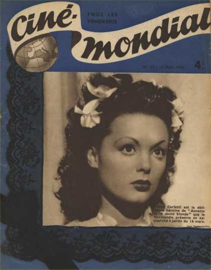 CINE-MONDIAL magazine side cover Issue 29 13 March 1942