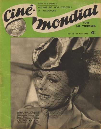 CINE-MONDIAL magazine side cover Issue 34 17 April 1942