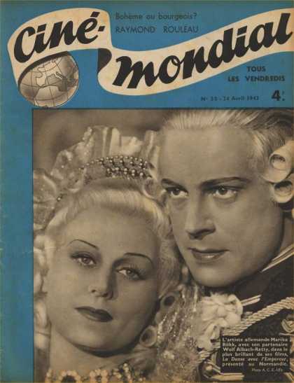 CINE-MONDIAL magazine side cover Issue 35 24 April 1942