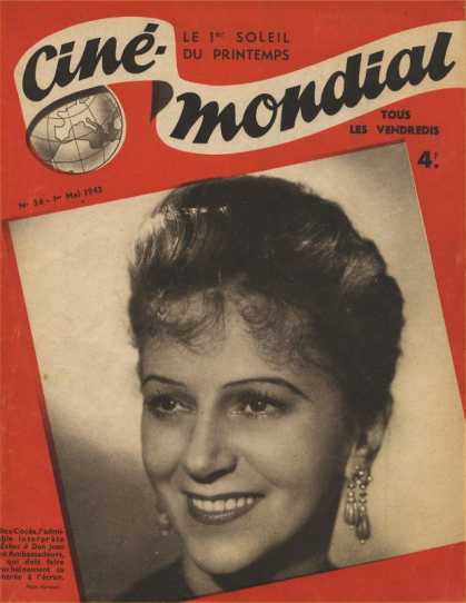 CINE-MONDIAL magazine side cover Issue 36 1 May 1942
