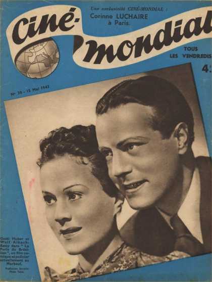 CINE-MONDIAL magazine side cover Issue 38 15 May 1942