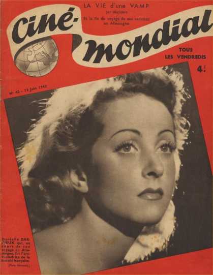 CINE-MONDIAL magazine side cover Issue 42 12 June 1942