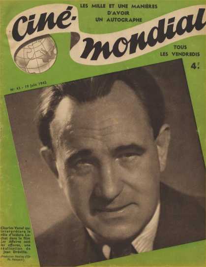 CINE-MONDIAL magazine side cover Issue 43 19 June 1942