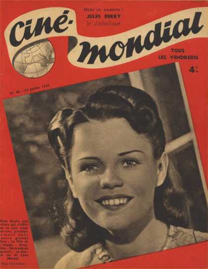 CINE-MONDIAL magazine side cover Issue 48 24 July 1942