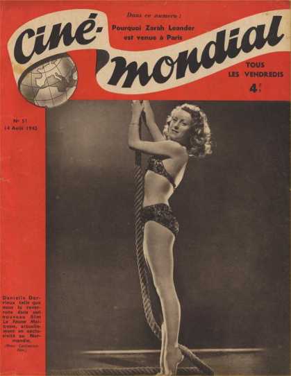 CINE-MONDIAL magazine side cover Issue 51 14 August 1942