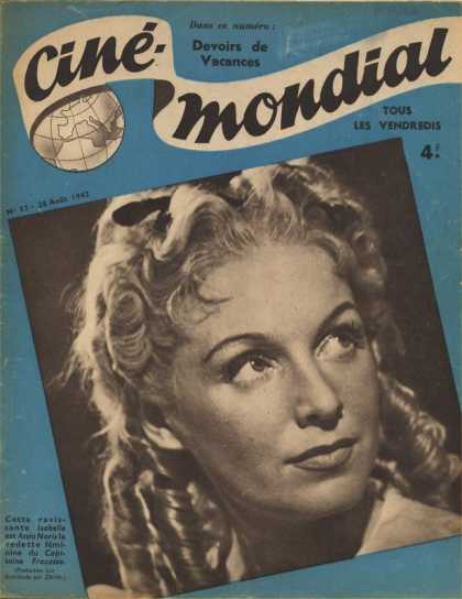 CINE-MONDIAL magazine side cover Issue 53 28 August 1942