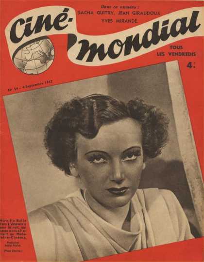 CINE-MONDIAL magazine side cover Issue 54 4 September 1942