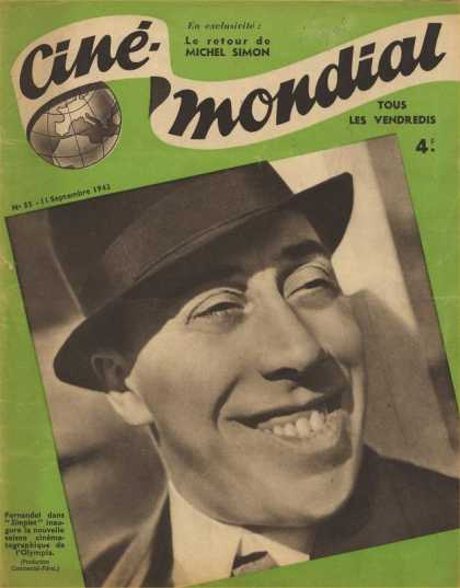 CINE-MONDIAL magazine side cover Issue 55 11 September 1942