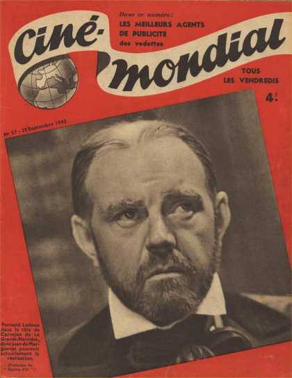 CINE-MONDIAL magazine side cover Issue 57 25 September 1942