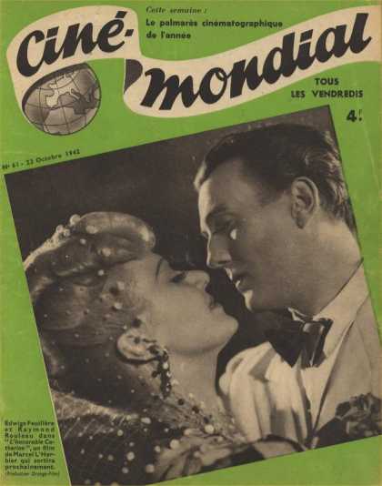 CINE-MONDIAL magazine side cover Issue 61 23 October 1942